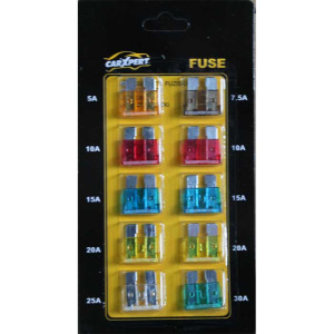 Zestaw bezpieczników CarExpert 10szt. 7,5A