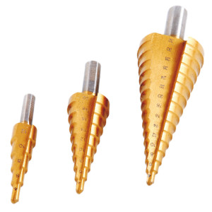 Wiertła stopniowe Ega Faster Tools 3szt HSS TiN