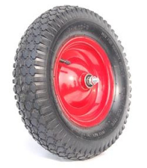 Koło do taczki 4.00x8, 4PR wzmacniane, otwór 12mm, z ośką