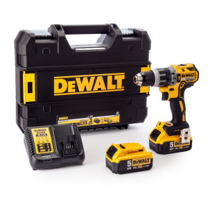 Wiertarko-wkrętarka akumulatorowa udarowa DeWALT DCD796P2-QW DCD796P2 18V XR Li-Ion, 2-biegi, 70Nm, 2 x 5,0Ah - bezszczotkowa, w walizce TSTAK
