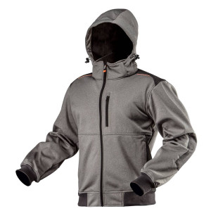 Kurtka robocza softshell Neo 81-551-XXXL, szara, odpinany kaptur - rozmiar XXXL