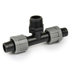 Trójnik 'Bradas Drip System' do taśmy kroplującej, 2 x taśma, GZ 1/2" DSTA06-12L