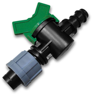 Zawór 'Bradas Drip System' taśma / wtyk na wąż 16mm DSTZ01-1617L