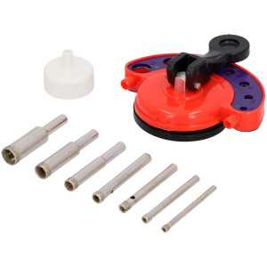 Zestaw otwornic diamentowych 'Ega Draumet 6987' z przystawką 7szt.