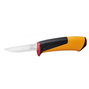 Nóż rzemieślniczy Fiskars 1023620 z wbudowaną ostrzałką (czerwony) 22,5cm