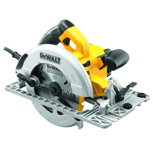 Pilarka ręczna tarczowa DeWALT DWE576K-QS DWE576K 190mm 1600W głębokość cięcia 61mm, kompatybilna z szynami