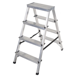 Drabina aluminiowa dwustronna - taboret 'Drabest AL-DD3-125' 2 x 3 0,6m, nośność 125kg