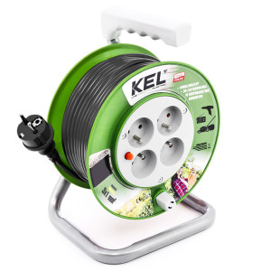 Przedłużacz bębnowy STANDARD czarny 4-gniazdowy 3G 1,5 - 40mb