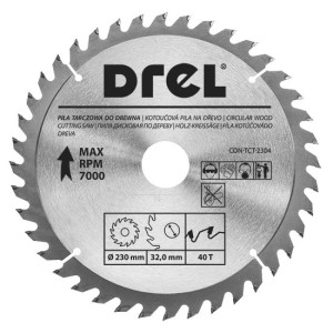 Piła tarczowa widiowa do drewna Drel TCT-4004 400mm x 40 T