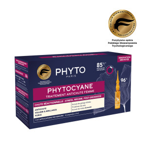 PHYTO PHYTOCYANE Kuracja Przeciw Okresowemu Wypadaniu Włosów Dla Kobiet - 12 fiolek x 5 ml