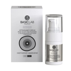 BASICLAB Cosmetology Liftingujące Serum Pod Oczy i Na Powieki z 10% Kompleksem Peptydów i Ceramidami -15ml