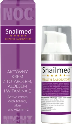 SNAILMED Lipoaktywny Krem Na Noc Do Skóry Dojrzałej, Z Totarolem i Aloesem - 50 ml [Data ważności: 30.06.2026]