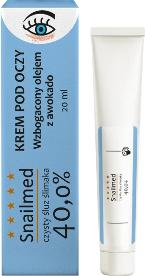 SNAILMED Krem Pod Oczy Ze Śluzem Ślimaka 40% i Olejkiem Awokado - 20 ml