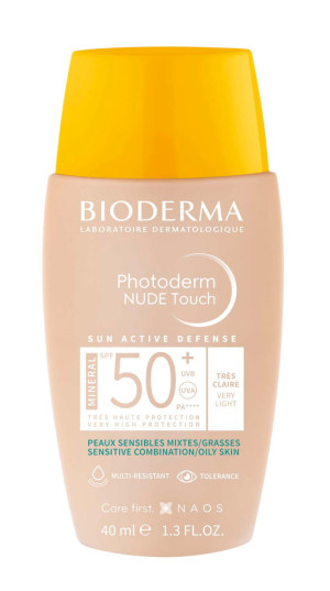 BIODERMA Photoderm Podkład Mineralny Z Efektem Nude Odcień Bardzo Jasny SPF 50+ - 40 ml