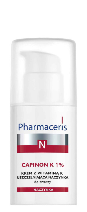 PHARMACERIS N CAPINON K1% Krem Z Witaminą K Uszczelniający Naczynka - 30 ml