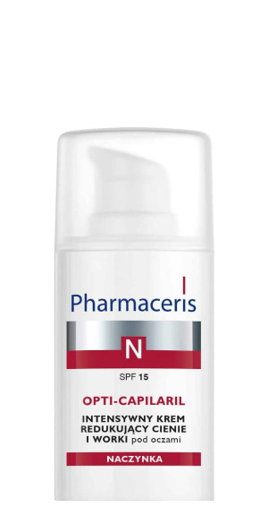 PHARMACERIS N OPTI-CAPILARIL Intensywny Krem Redukujący Cienie i Worki Pod Oczami SPF15 - 15 ml