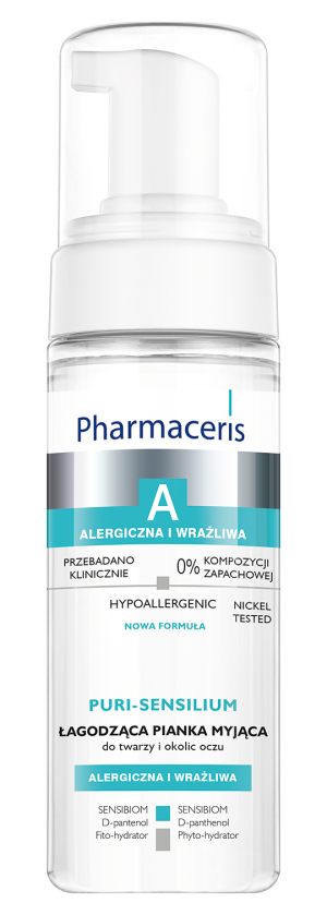 PHARMACERIS A PURI-SENSILIUM Łagodząca Pianka Myjąca Do Twarzy i Oczu - 150 ml