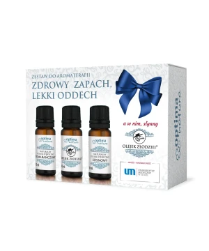 OPTIMA NATURA ZESTAW ZDROWY ZAPACH LEKKI ODDECH Olejeki (Pomarańczowy,Złodziei,Sosnowy)- 3x10 ml