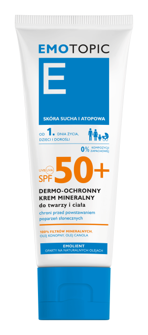 EMOTOPIC Dermo Ochronny Krem Mineralny SPF 50+ do twarzy i ciała - 75 ml