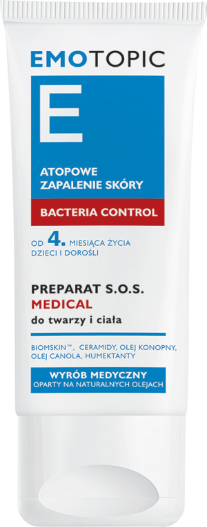 EMOTOPIC Bacteria Control Preparat S.O.S Medical Do Twarzy i Ciała - 30ml