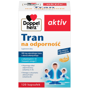 DOPPELHERZ AKTIV TRAN NA ODPORNOŚĆ Omega- 3, Witaminy A+D - 120 kapsułek