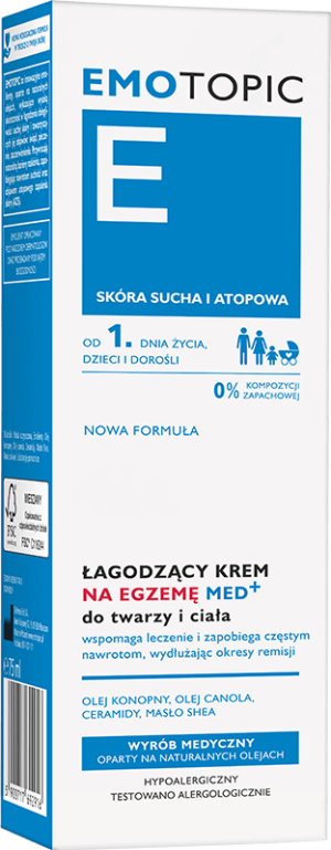 EMOTOPIC Łagodzący Krem Na Egzemę MED+ Do Twarzy I Ciała - 75ml