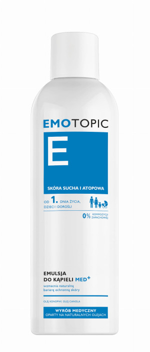EMOTOPIC MED+ Emulsja Do Kąpieli - skóra sucha i atopowa - 400ml