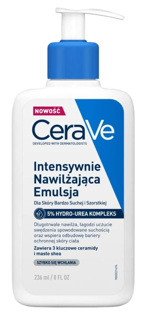 CERAVE Intensywnie Nawilżająca Emulsja Do Ciała Z 5% Kompleksem Hydro-Urea - 236ml