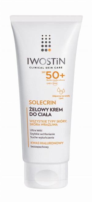 IWOSTIN SOLECRIN Żelowy Krem do Ciała SPF 50+ - 200ml [Data ważności: 31.07.2026]