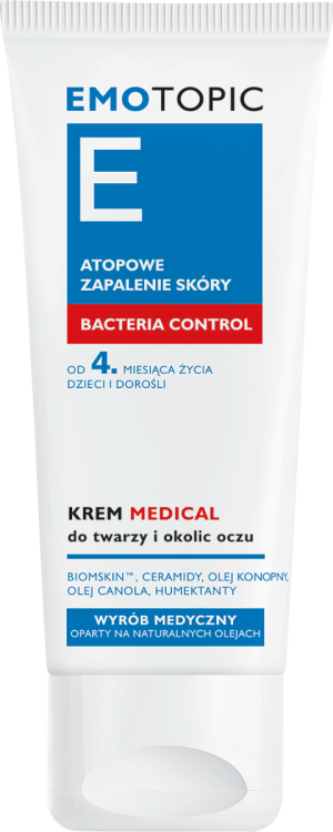 Emotopic Bacteria Control Krem Medical Do Twarzy i Okolic Oczu - 50ml