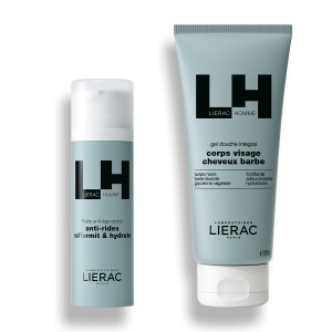 ZESTAW LIERAC HOMME Dla Mężczyzn, Emulsja Do Twarzy Przeciwzmarszczkowa 50ml + Żel Pod Prysznic 200ml