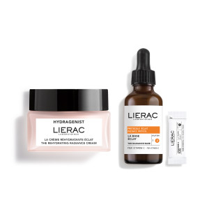 ZESTAW LIERAC PROTOCOLE Rozświetlenie i Nawilżenie, Serum Z 20% wit. C 30ml + Krem 50ml