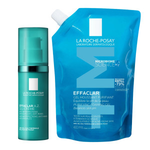 LA ROCHE-POSAY ZESTAW EFFACLAR (Oczyszczający Żel Refill - 400ml + A.Z. Żel-Krem Przeciwtrądzikowy - 40ml)