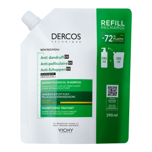 VICHY DERCOS DS Szampon Przeciwłupieżowy Włosy Suche - 390ml REFILL