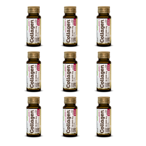 ZESTAW 9 szt x 25 ml OLIMP kolagen COLLAGEN Shot Smak Wiśniowo-Jabłkowy
