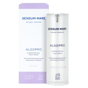 SENSUM MARE ALGOPRO  Supreme Retinal Night Serum Wysoce skoncentrowane serum regenerująco-korygujące z 0,16% retinalem 30 ml