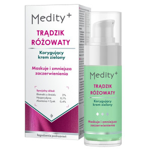 Medity+ Trądzik Różowaty korygujący krem zielony - 30ml