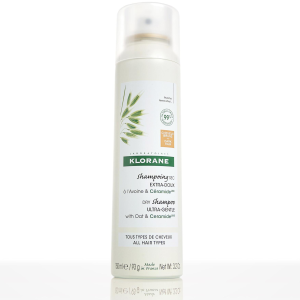 KLORANE Ultrałagodny szampon suchy – włosy brązowe i ciemnobrązowe – z Owsem i Ceramide - 150ml