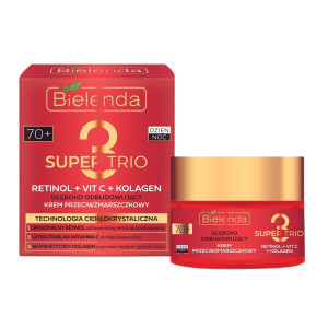 BIELENDA Super Trio Głęboko Odbudowujący Krem Przeciwzmarszczkowy 70+ - 50ml
