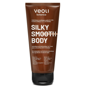 VEOLI BOTANICA SILKY SMOOTH BODY wygładzająco - nawilżająca maska do ciała w formie peelingu 2w1 z 3 % betainy 180 ml