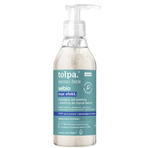 TOŁPA DERMO FACE SEBIO MAX EFEKT Musujący Żel-Peeling z kamforą do mycia twarzy - 195ml