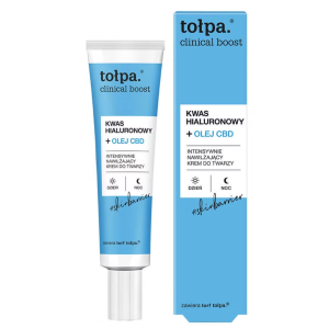 TOŁPA CLINICAL BOOST Kwas Hialuronowy+ Olej CBD Intensywnie Nawilżający Krem - 40ml