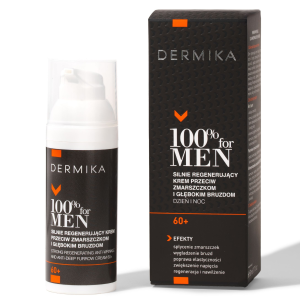DERMIKA 100% for MEN Silnie Regenerujący Krem Przeciw Zmarszczkom i Głębokim Bruzdom 60+ - 50ml