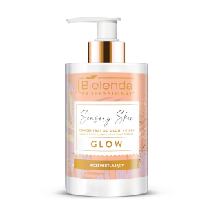 BIELENDA PROFESSIONAL Sensory Skin rozświetlający koncentrat do dłoni i ciała Glow - 300ml