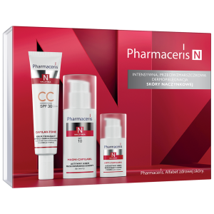 PHARMACERIS N Zestaw Przeciwzmarszczkowa dermopielęgnacja dla skóry naczynkowej (50ml+40ml+15ml)