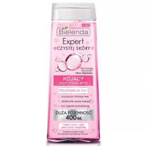 BIELENDA Expert Czystej Skóry Kojący Płyn Micelarny 3w1 - 400ml