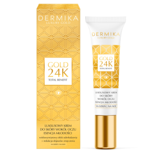 DERMIKA Luxury Gold 24K Luksusowy Krem Do Skóry Wokół Oczu Esencja Młodości - 15ml