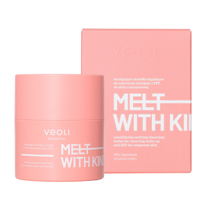 VEOLI BOTANICA MELT WITH KINDNESS Emulgujące masełko łagodzące do zmywania makijażu i SPF do skóry naczyniowej 40 g
