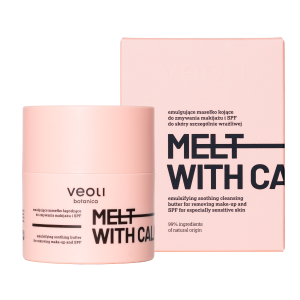 VEOLI BOTANICA MELT WITH CALMNESS Emulgujące masełko kojące do zmywania makijażu i SPF do skóry szczególnie wrażliwej 40 g