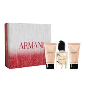 Giorgio Armani Si Intense zestaw woda perfumowana spray 50ml + balsam do ciała 50ml + żel pod prysznic 50ml